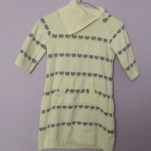 Girls White Sweater-Dress